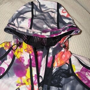 Lululemon Down time jacket in unicorn tears. Womens 6. Rare. See hole!!